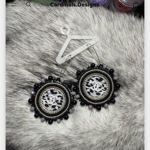 Black and Silver Earrings